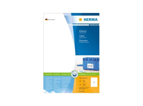 Etikett HERMA premium A4 210x297mm (100) 
